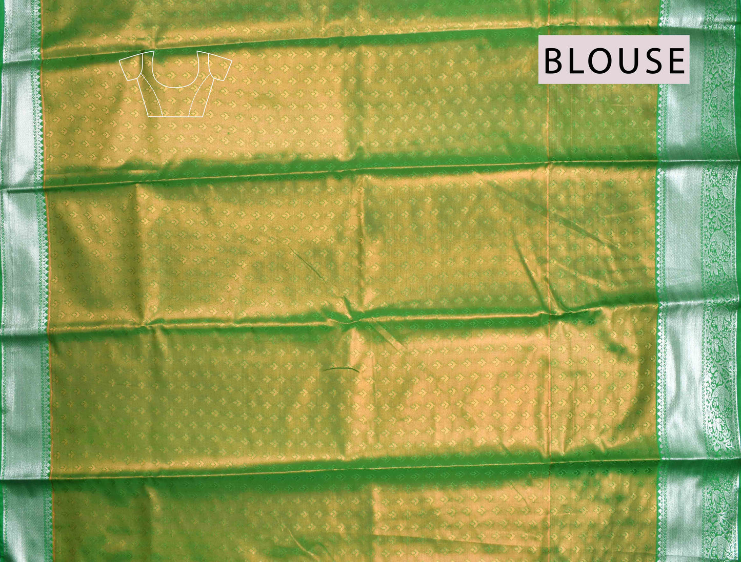 Light Green Semi Silk Peacock Border Bridal Tissue Saree