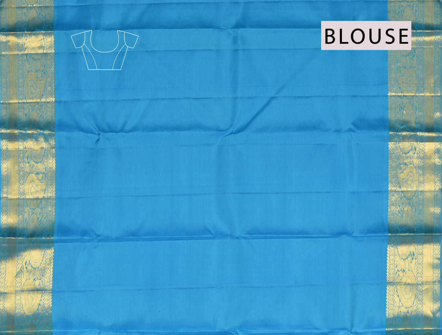 Green Kanchipuram Bridal Pure Silk Triple Flower Butta Body Blue Contrast Pallu Saree