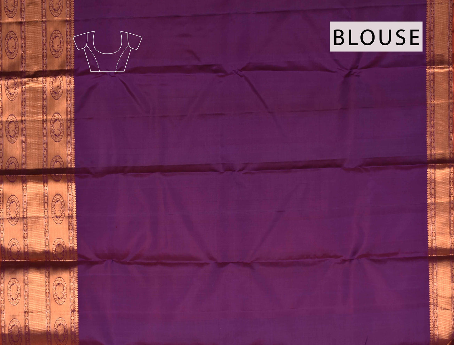 Magenta Kanchipuram Bridal Pure Silk Body Checks Peacock All Over Butta Self Pallu Saree