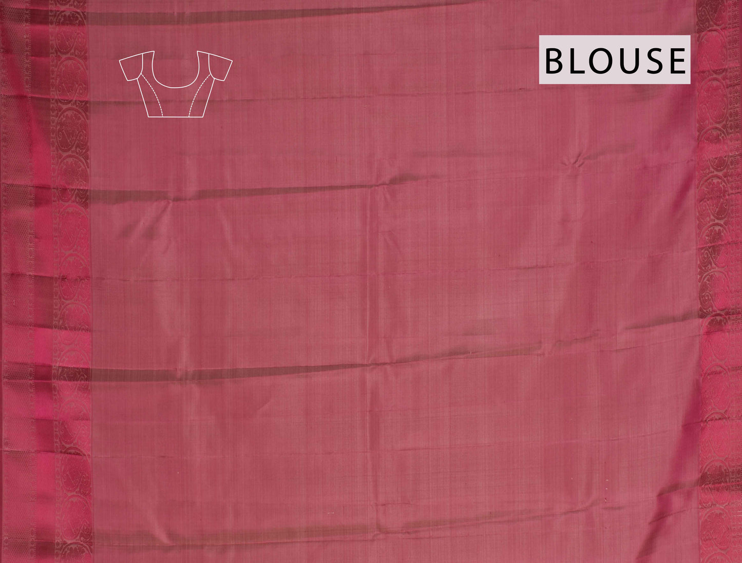 Sandal Light Weight Pure Silk Contrast Pink Butta Pallu Saree