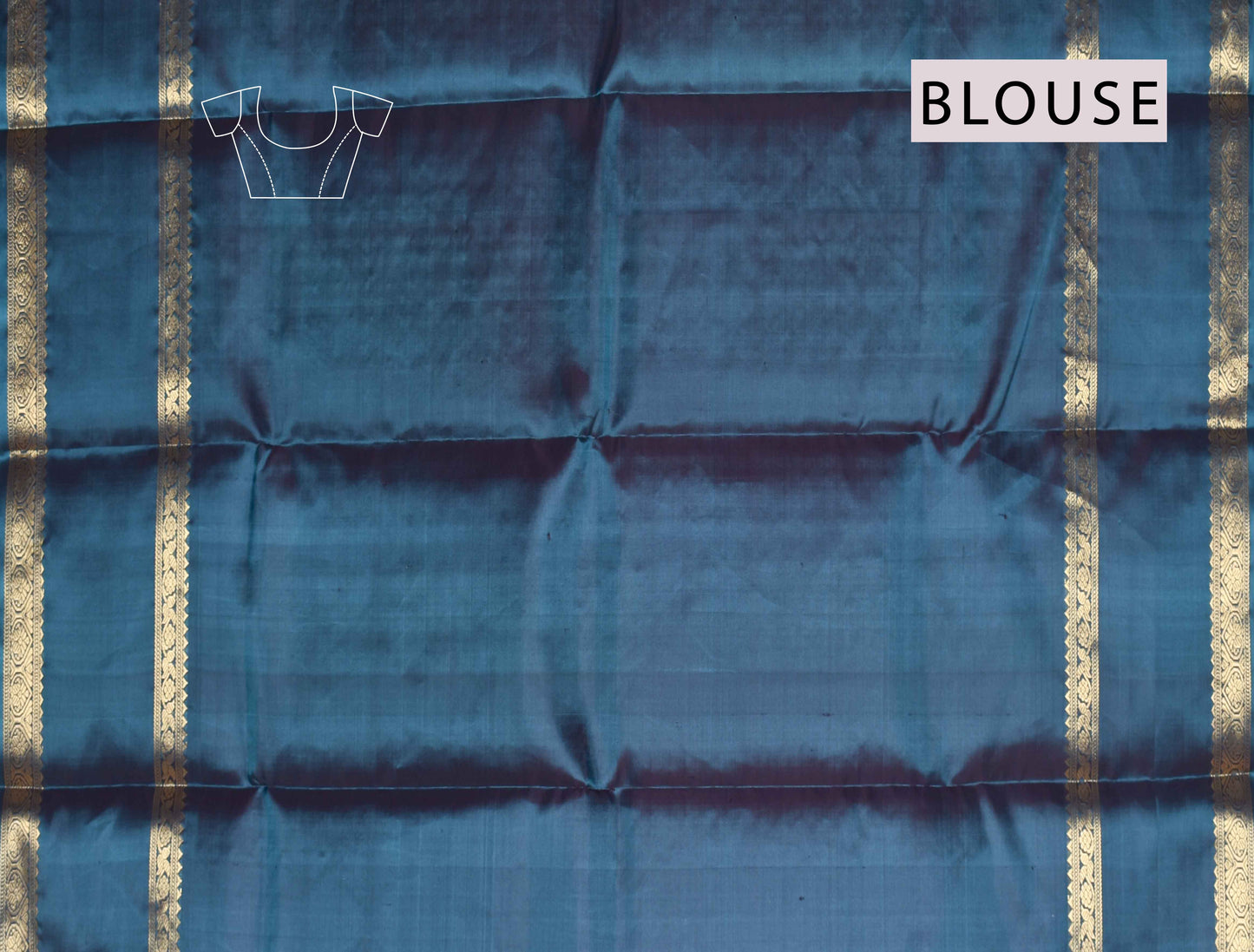 Dark Violet Light Weight Pure Silk Checkered Body Contrast Blue Border Yazhi Butta Pallu Saree