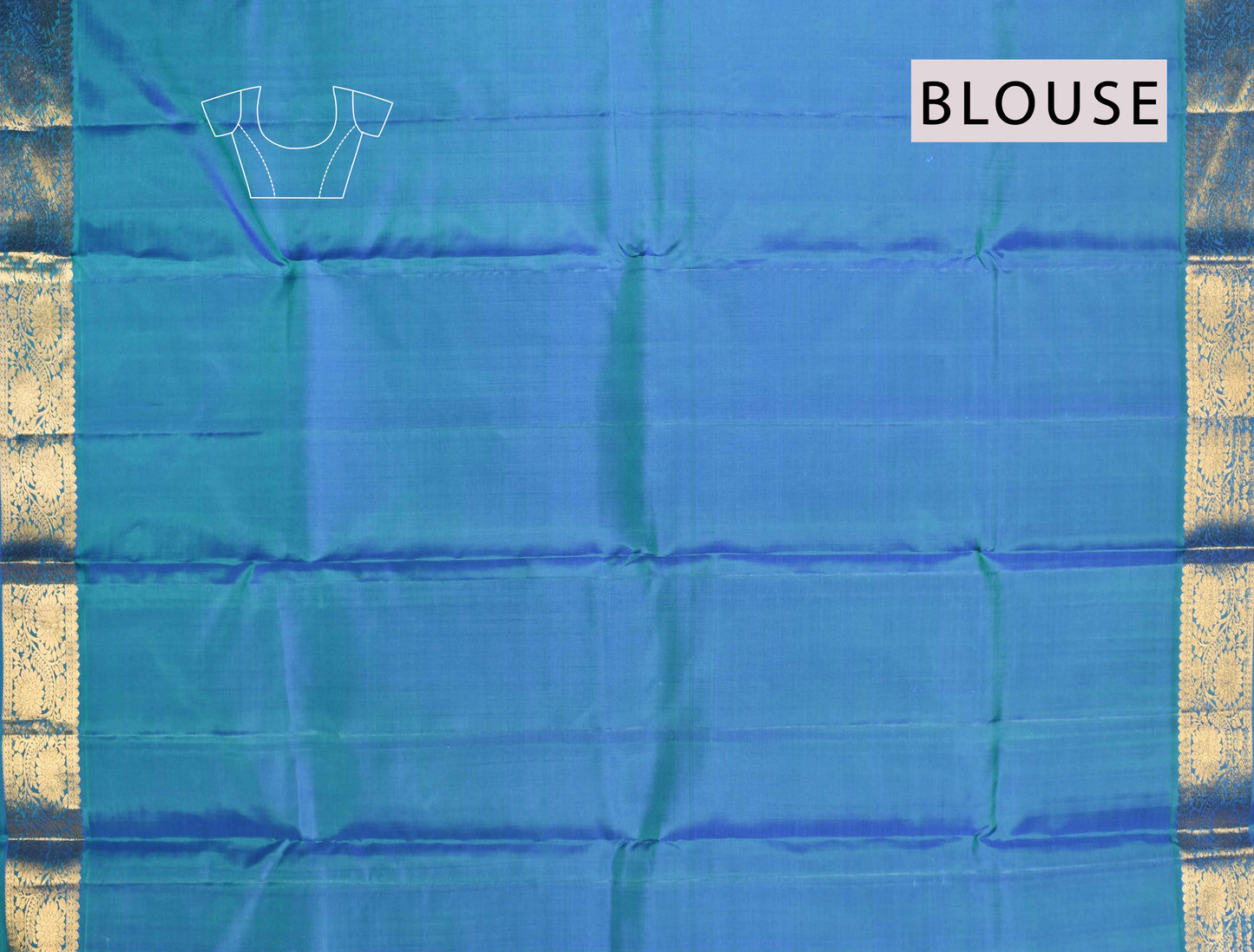 Sandal Light Weight Pure Silk Contrast Blue Border Saree