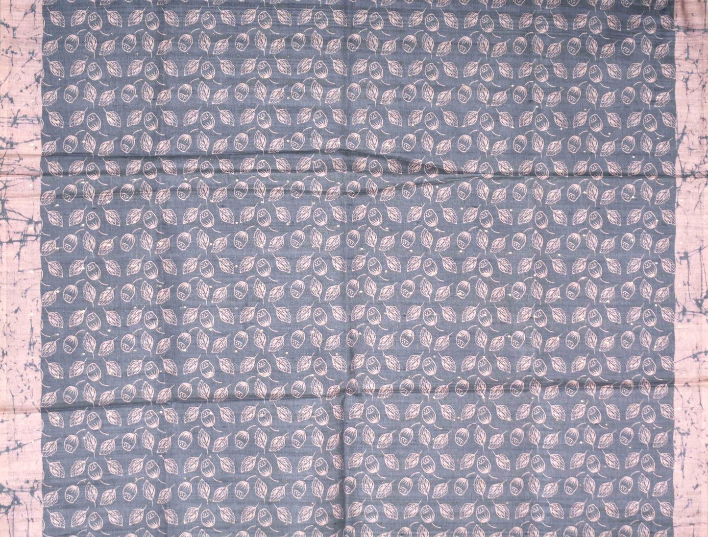 Grey Handloom Inspired Kotha Butti Saree