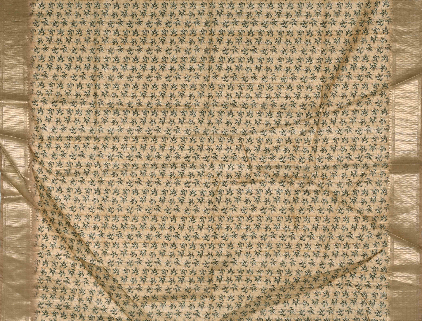 Light Green Kotha Bird Dobby Border Saree