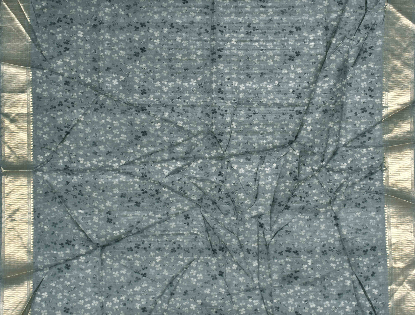 Light Grey Kotha Dobby Border Saree