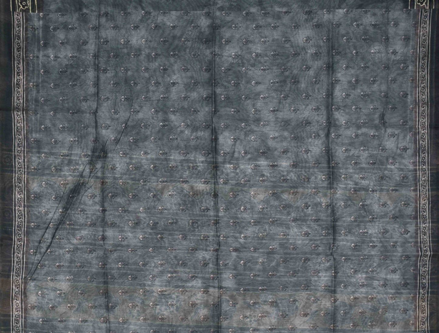 Grey Digital Chanderi Saree