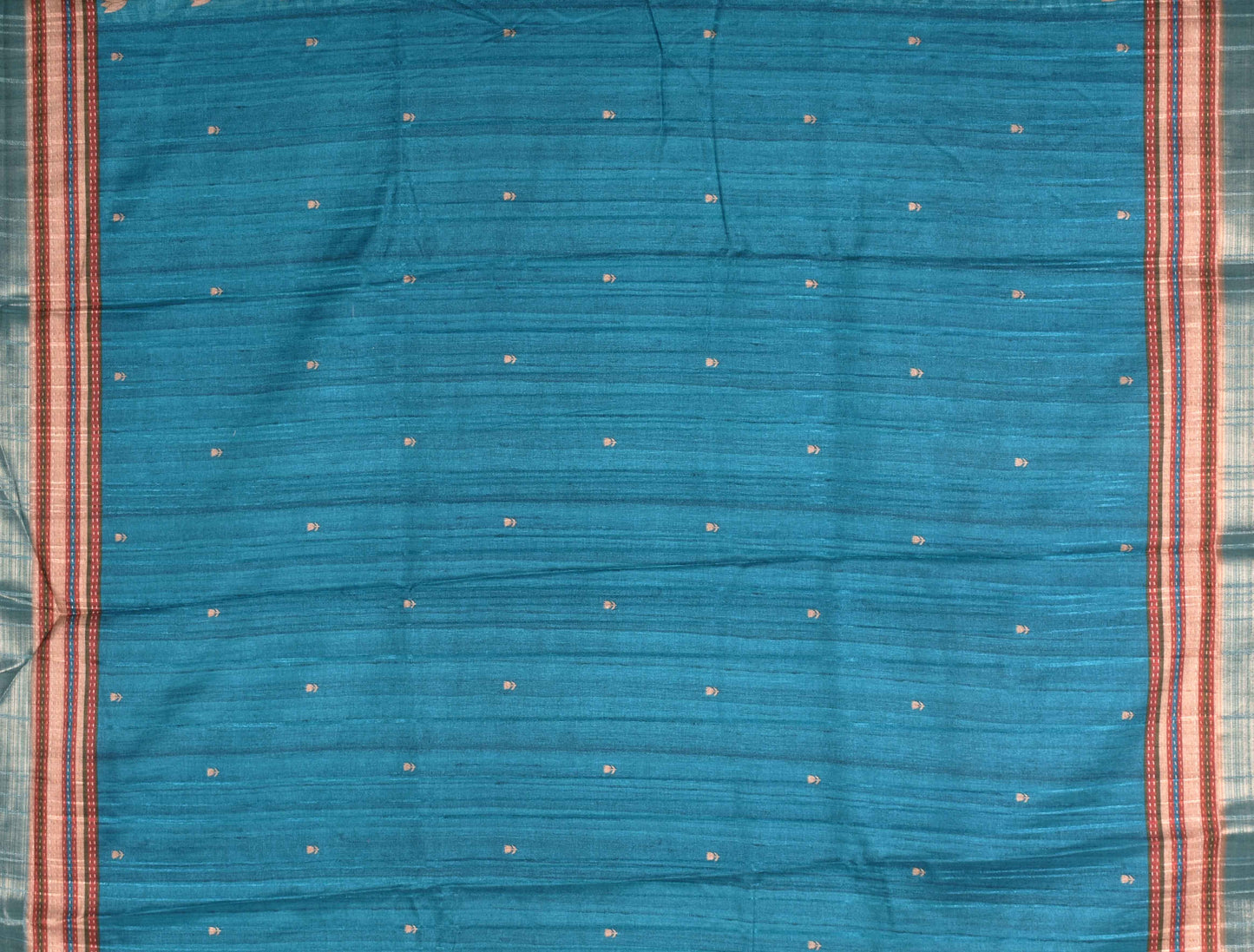 Blue Flower Butta Handloom InspiredKotha Saree