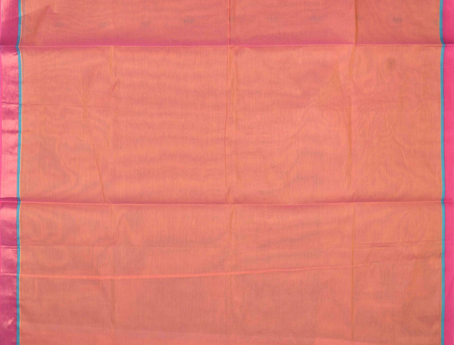 Orange Pure South Cotton Body Checks Rich Pallu Saree