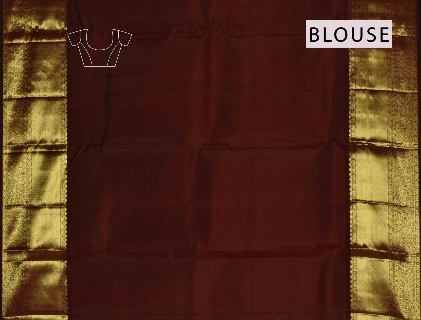 Peach Light Weight Pure Silk Line Zari Contrast Blouse Saree