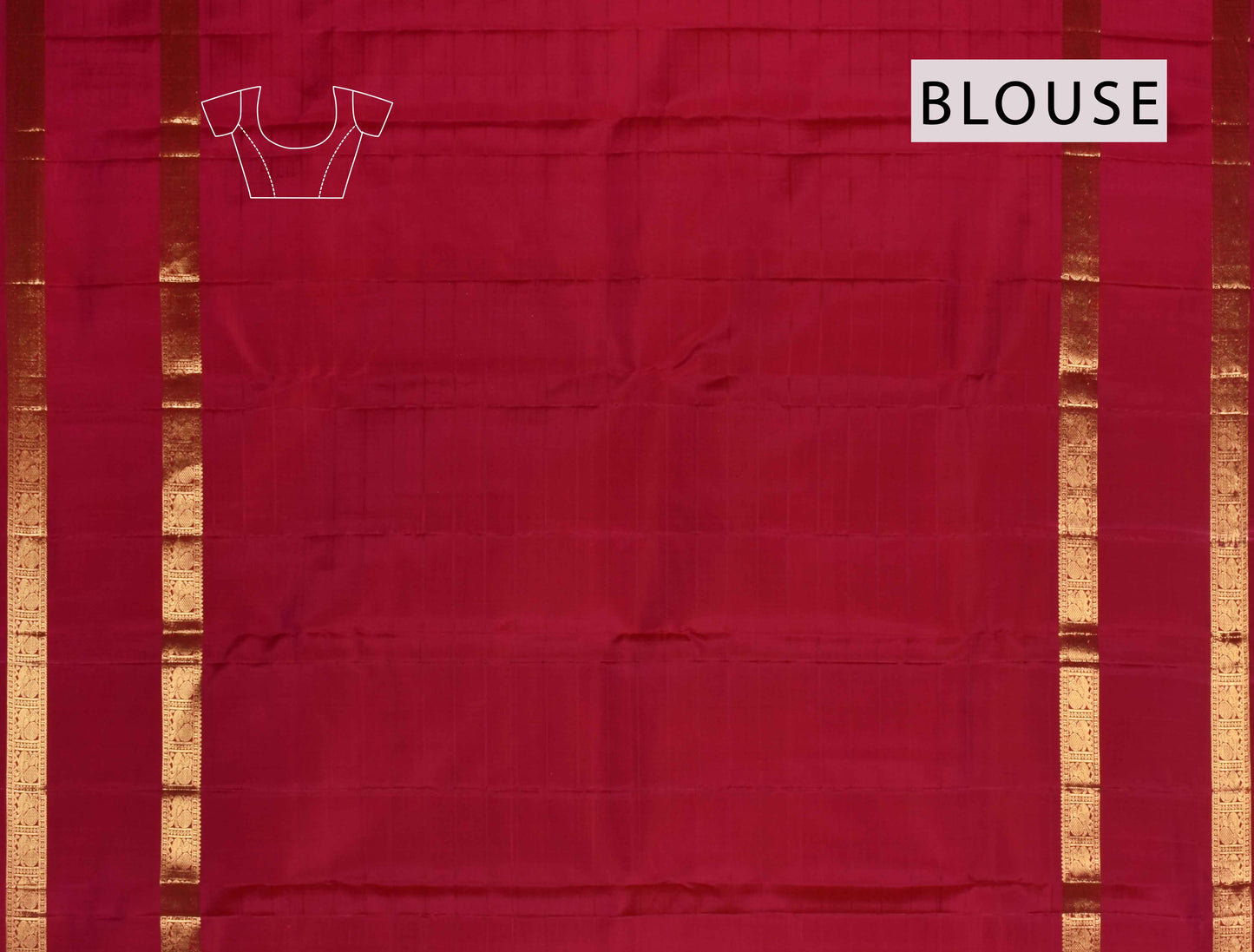 Orange Light Weight Pure Silk Traditional Border Contrast Blouse Saree