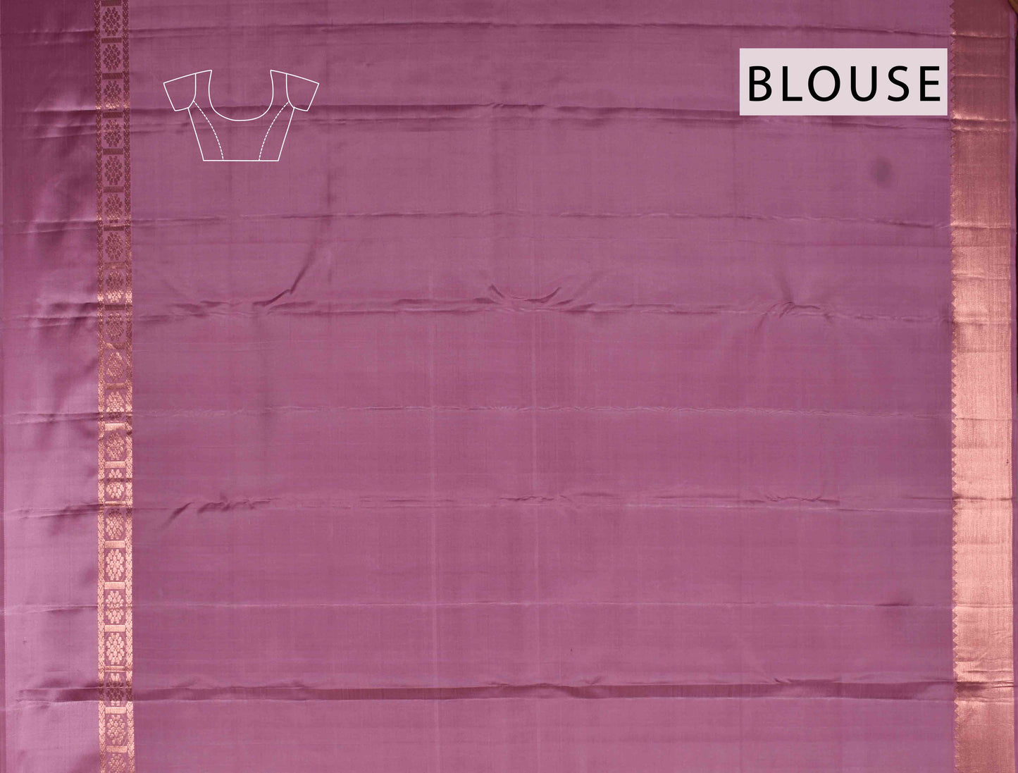 Pink Light Weight Pure Silk Small Square Butta Fancy Butta Border Saree