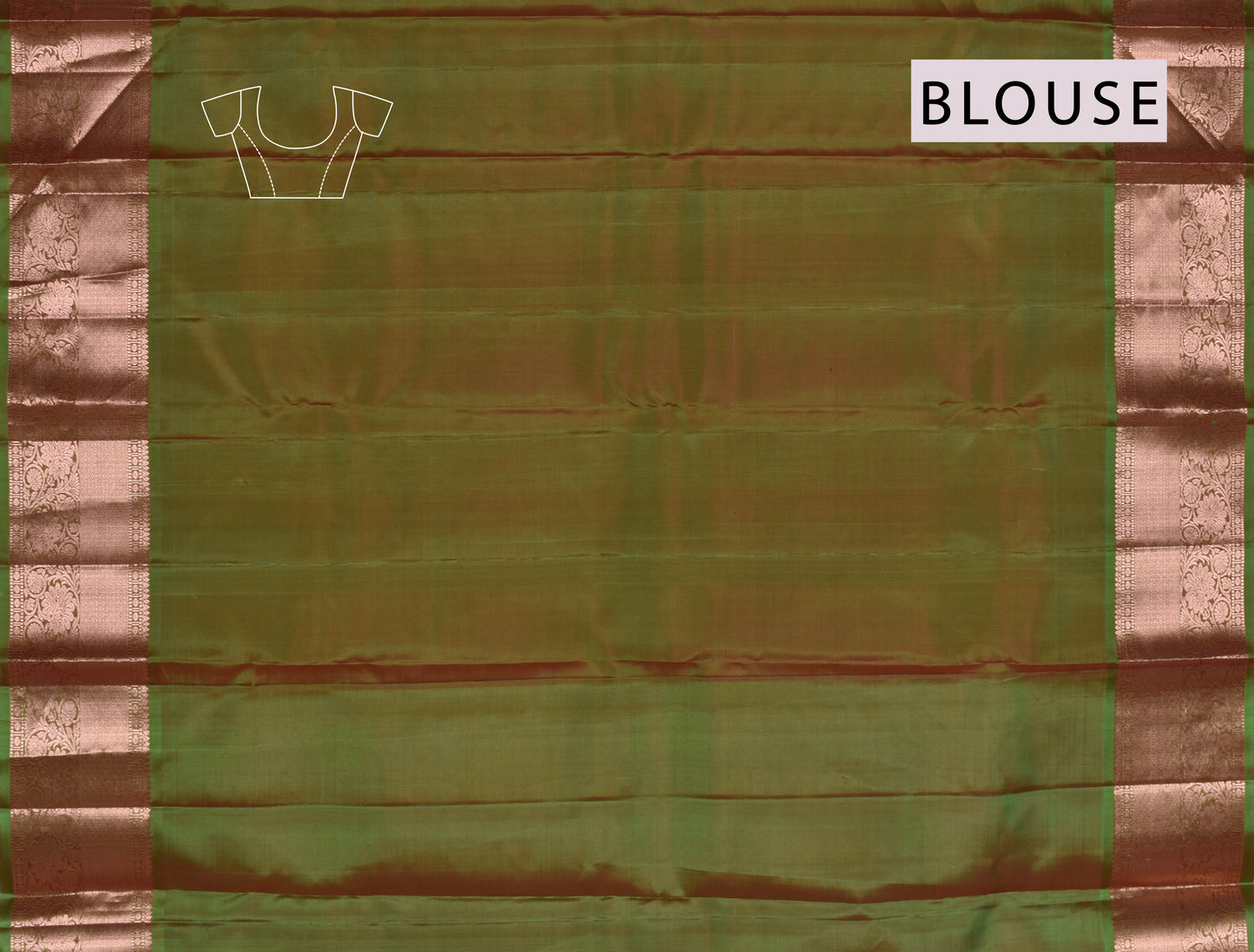 Orange Light Weight Pure Silk Peacock Butta Saree