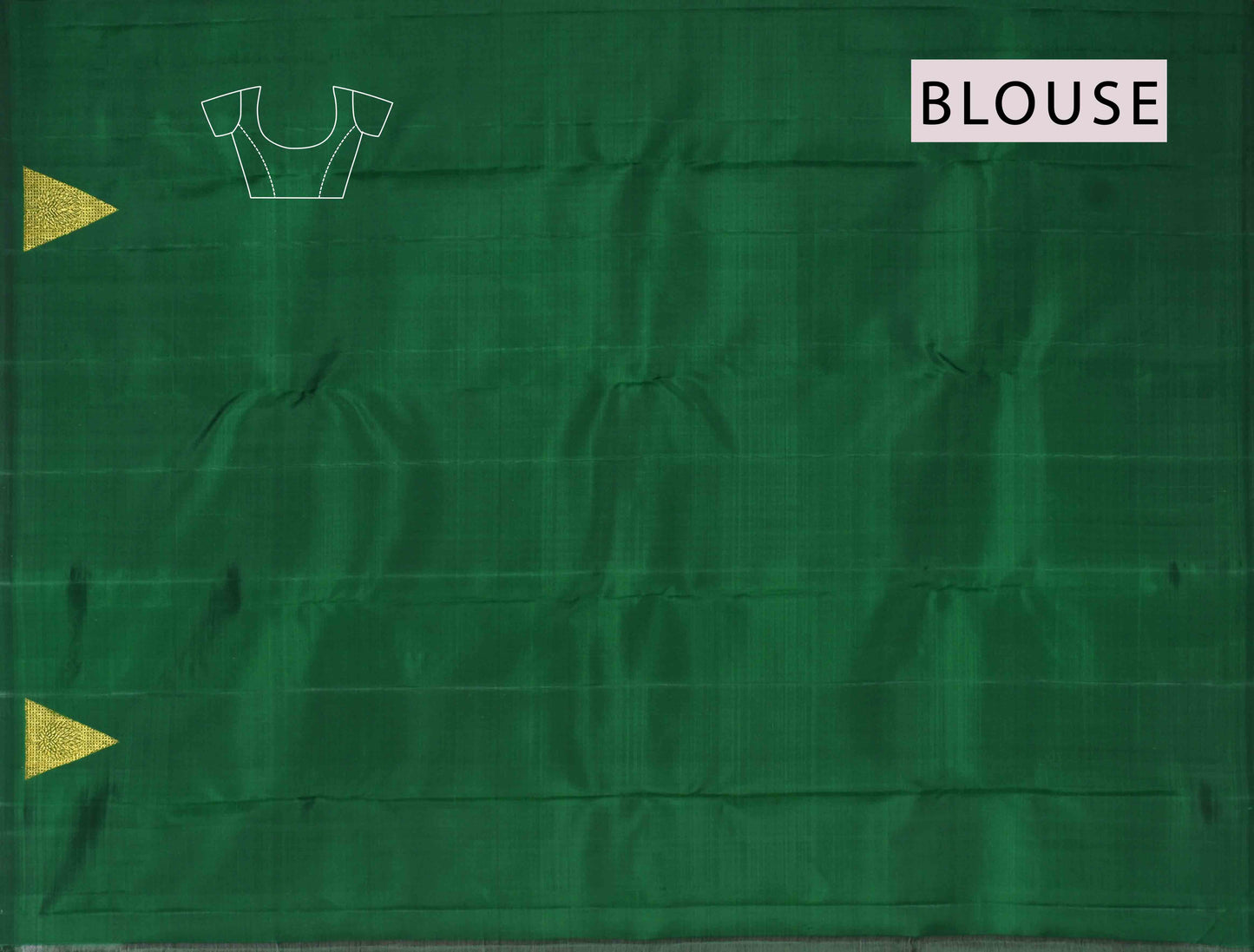 Dark Pink Light Weight Pure Silk Borderless Triangle Butta Saree