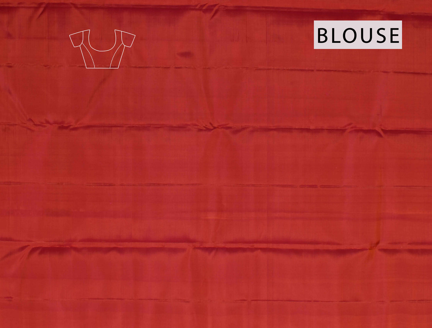 Dark Orange Light Weight Pure Silk Big Butta Borderless Saree