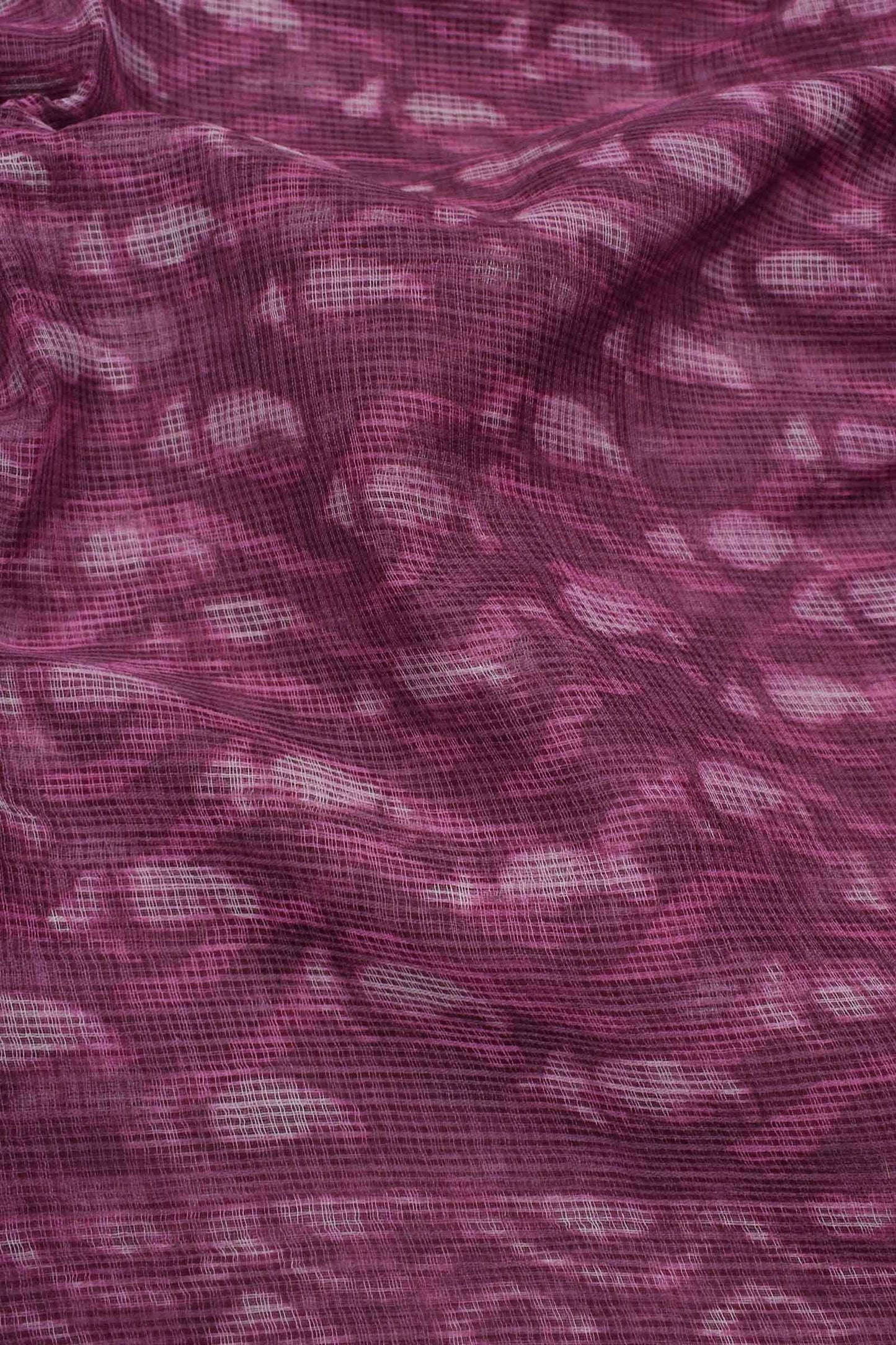 Purple Kota Doriya Hand Block Printed Chudithar Material Dress Suit