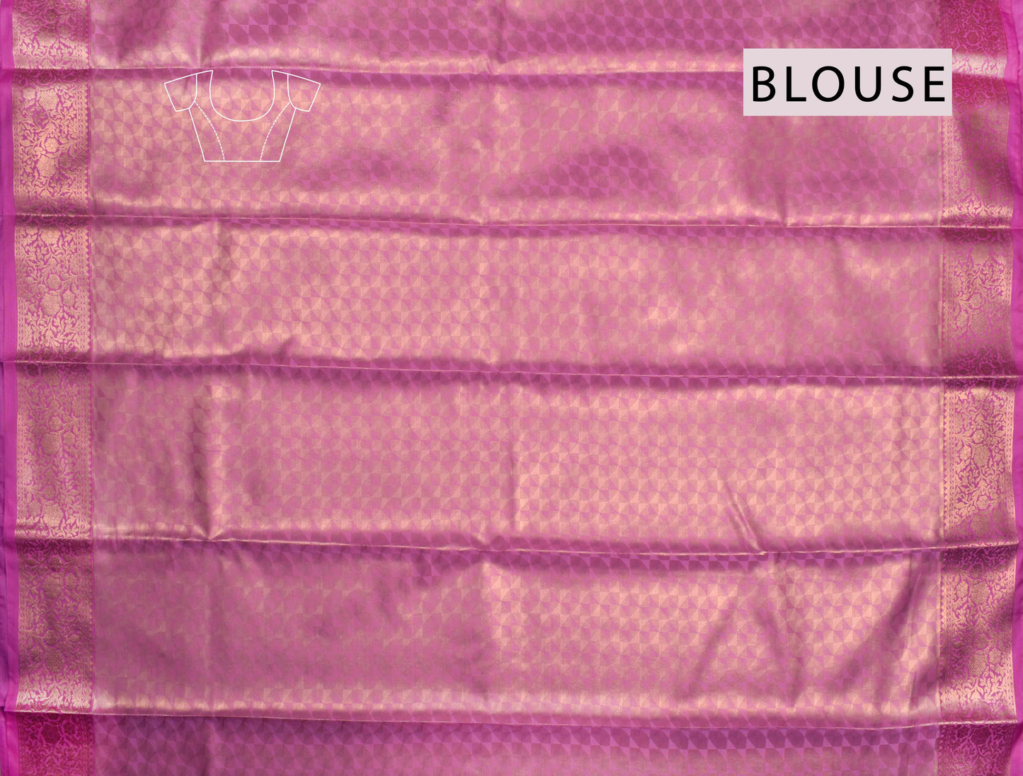 Grey Semi Silk All Over Intricate Design Contrast Pink Peacock Border Bridal Tissue Saree