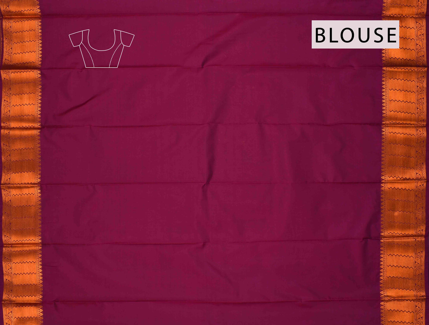 Dark Pink Semi Silk All Over Circle Butta Contrast Pallu Contrast Blouse Saree