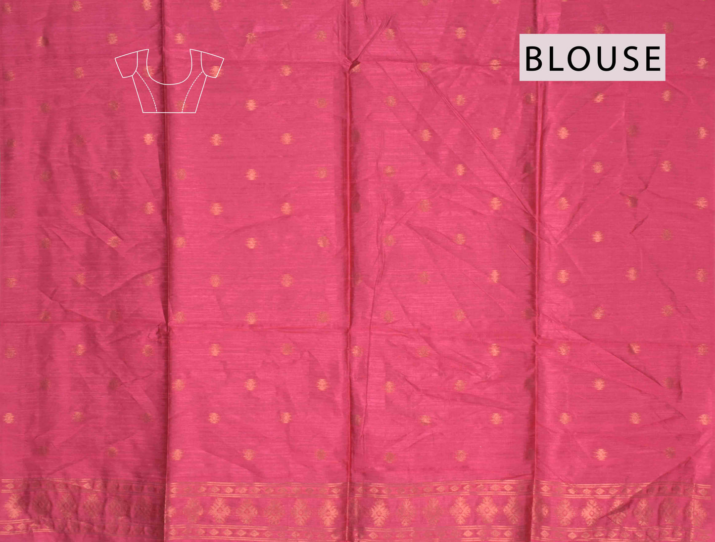 Blue Semi Tussar Golden Toys Printed Contrast Border Pallu Saree