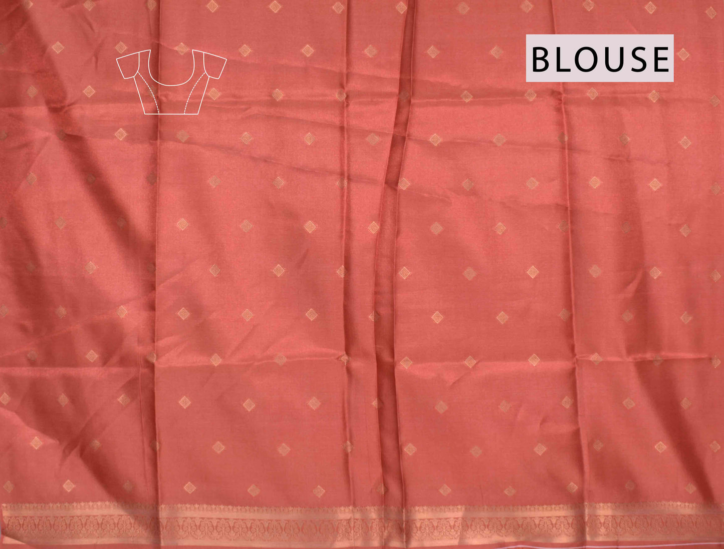 Pink With Orange Semi Tussar Floral Flowers Printed Golden Flowers Border Pallu Saree