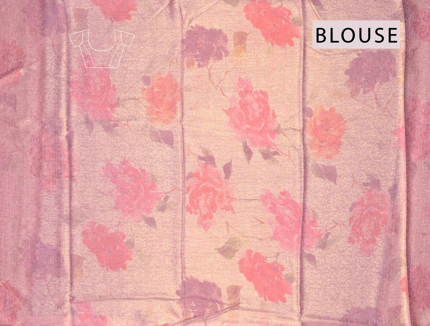 Pink Organza Silk Zari Lines Floral Border Saree