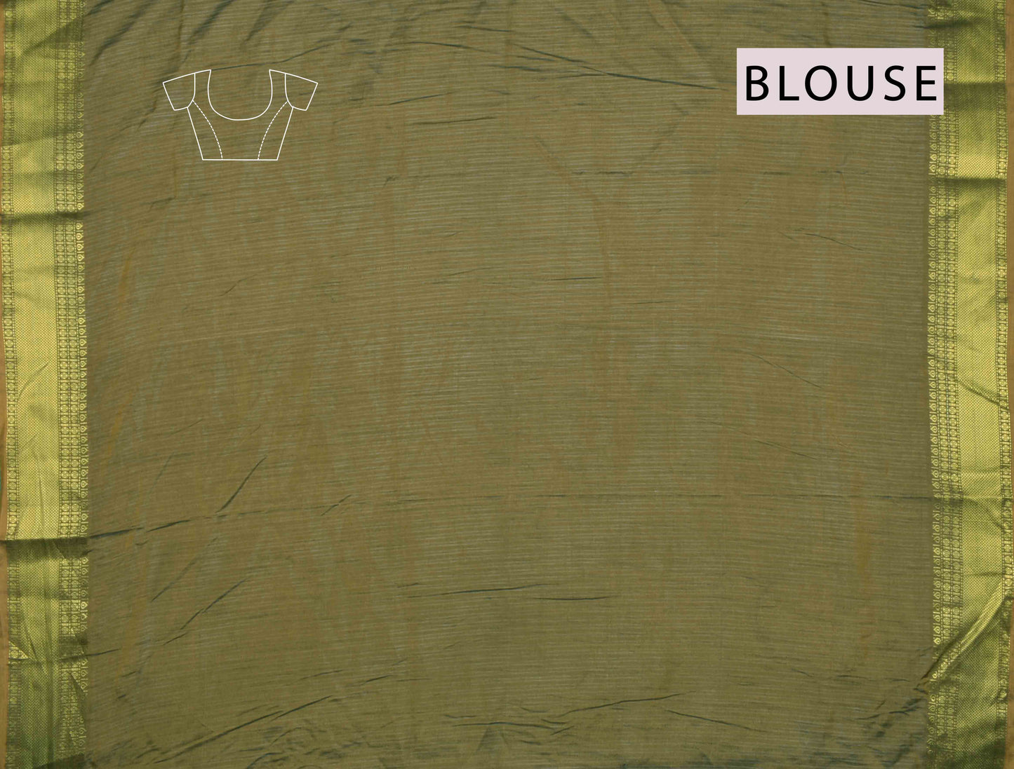 Green Sana Silk Royal Charriot Zari Border Saree