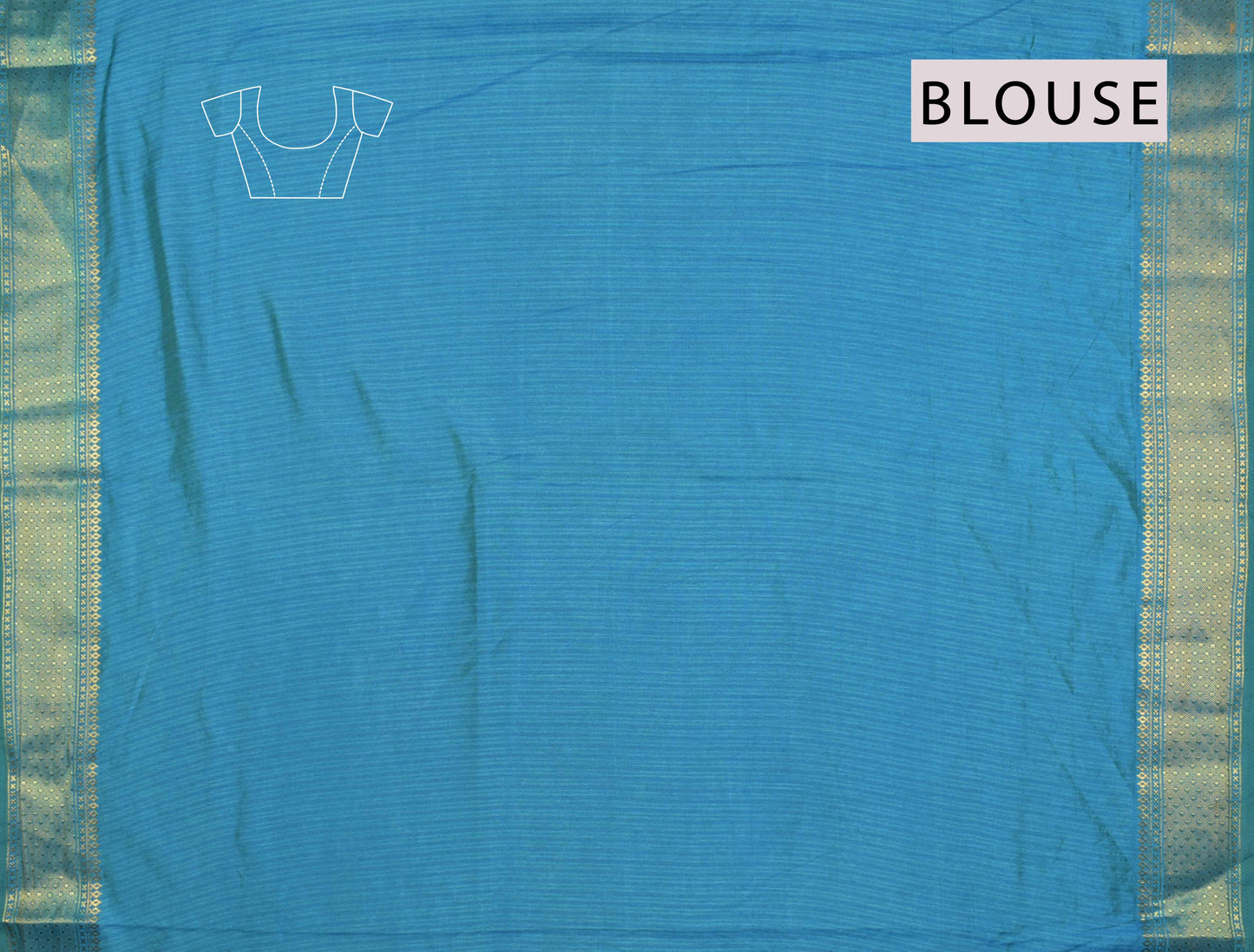 Fern Green Sana Silk Fancy Hearts Blue Zari Border Saree