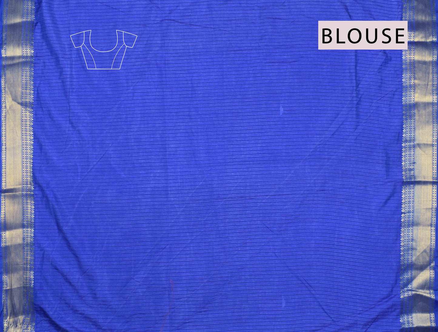 Blue Sana Silk Royal Charriot Zari Border Saree