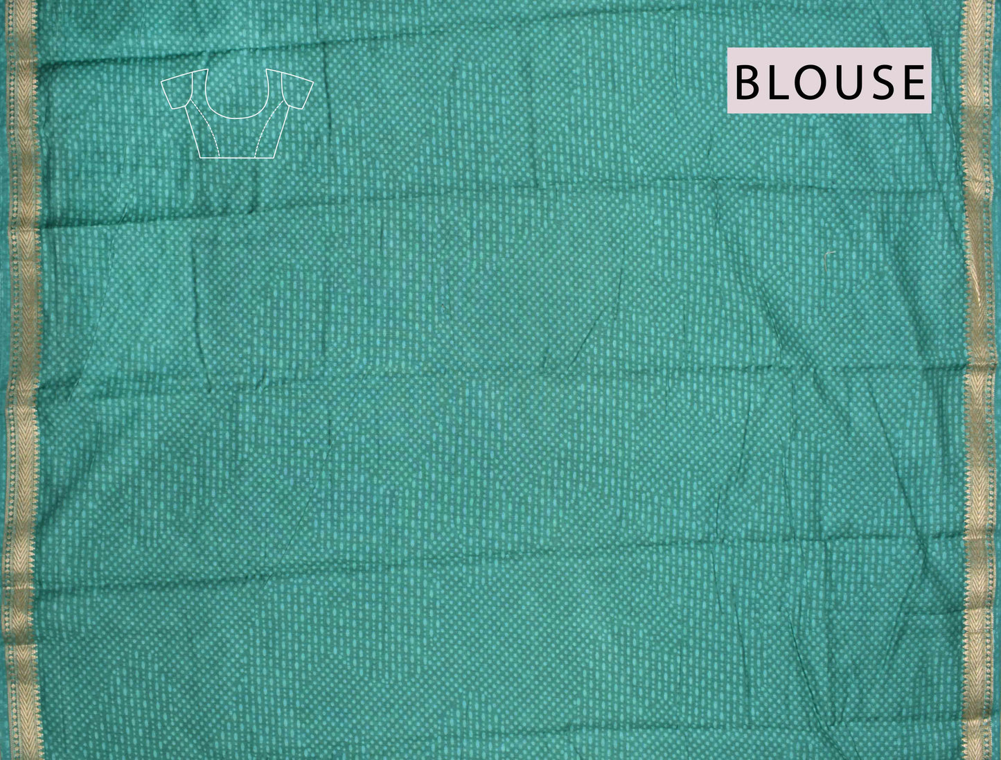 Green Mumbai Soft Cotton Block Print Style Zari Border Paisely Pallu Saree