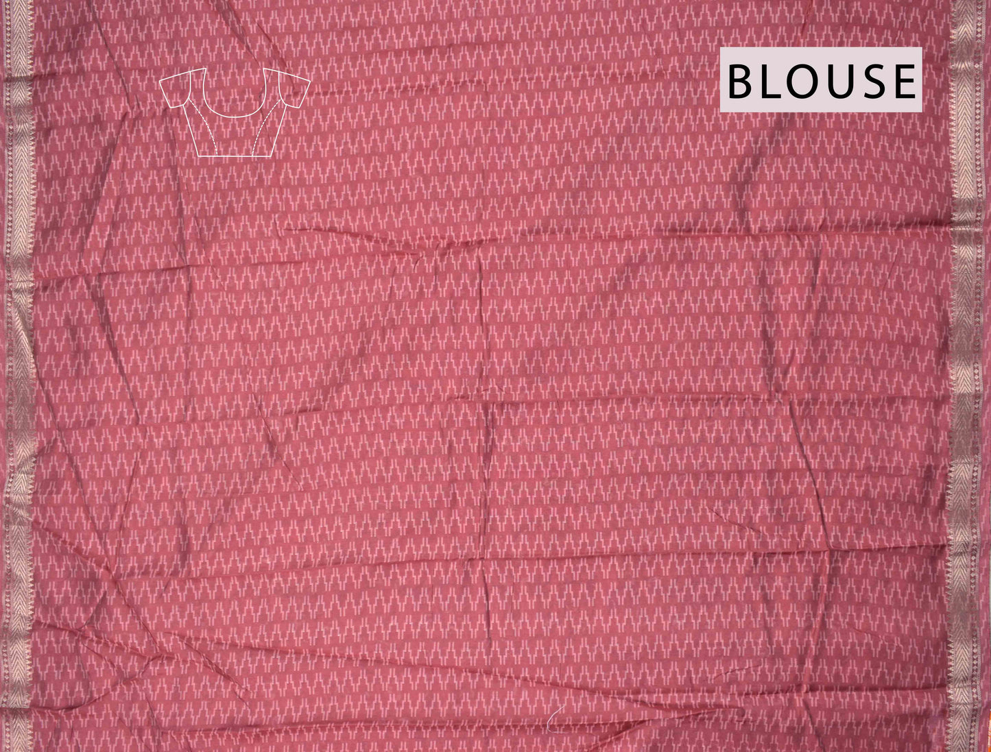 Pastel Pink Mumbai Soft Cotton Floral Printed Zari Border Saree