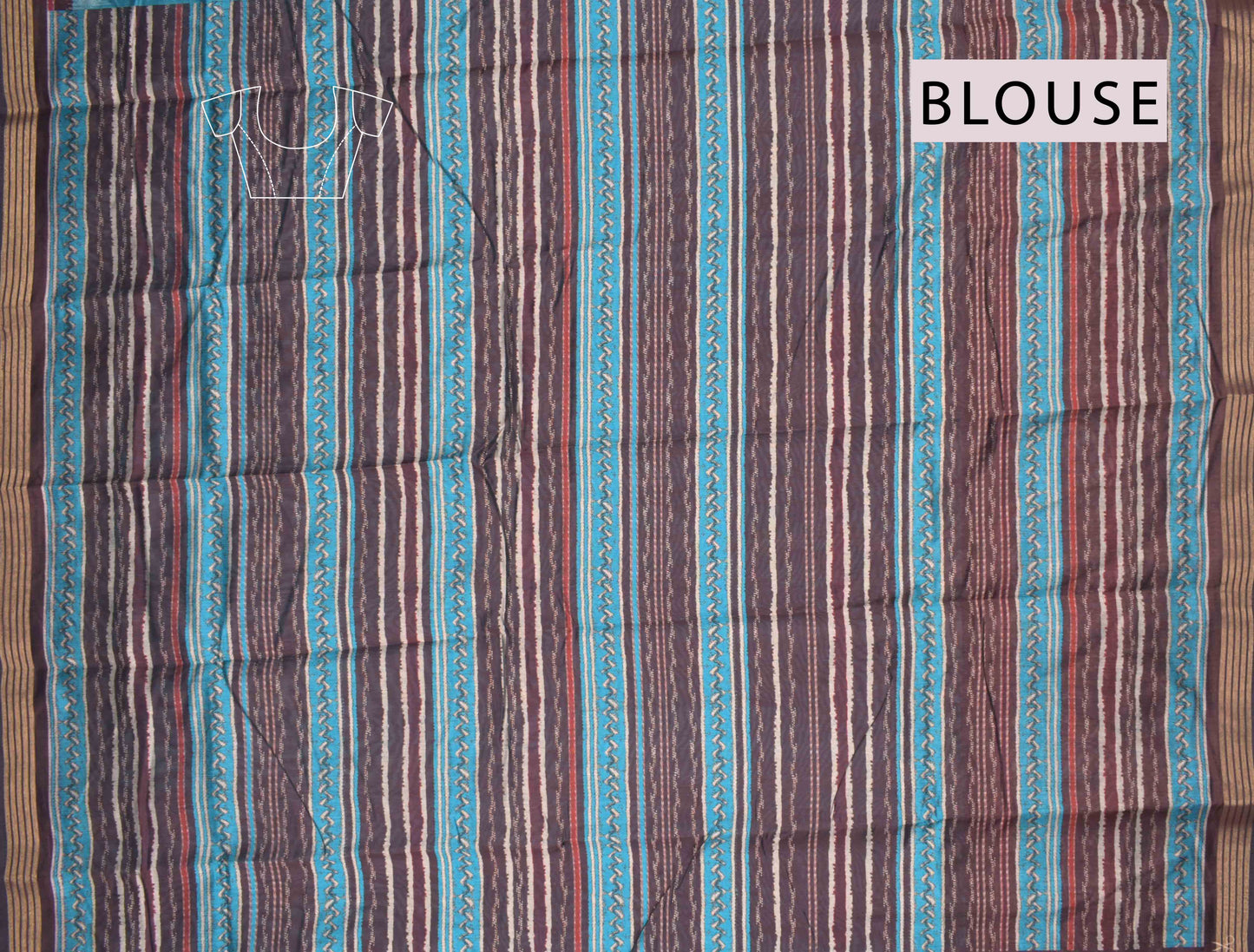 Blue Mumbai Soft Cotton Fancy Prints Zari Border Saree