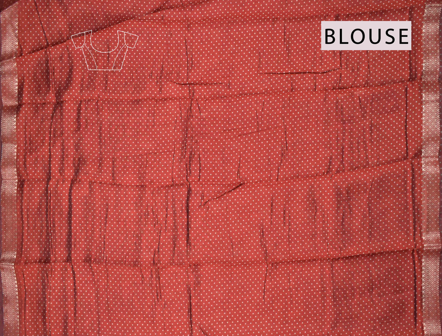 Red Mumbai Soft Cotton Fancy Geometric Print Zari Border Saree