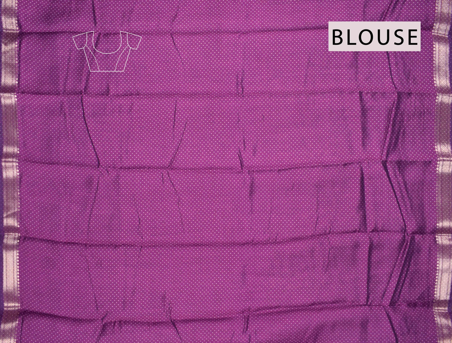 Violet Mumbai Soft Cotton Floral Chains Zari Border Contrast Pallu Saree
