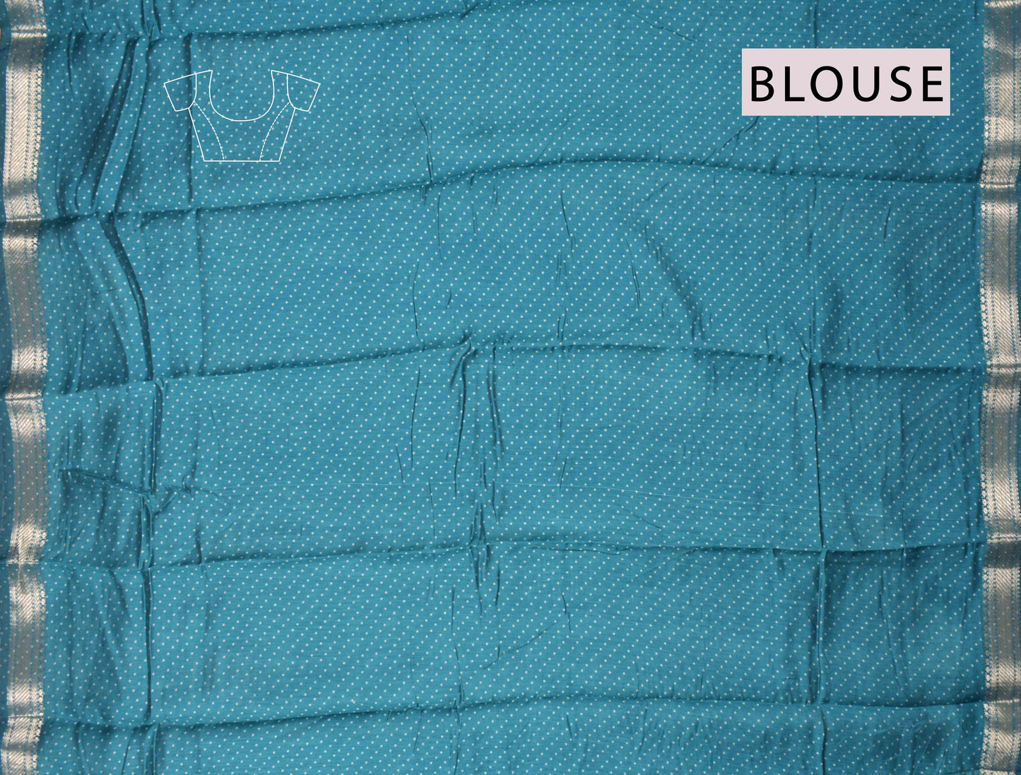 Aqua Blue Mumbai Soft Cotton Geometric Shibori Zari Border Contrast Pallu Saree