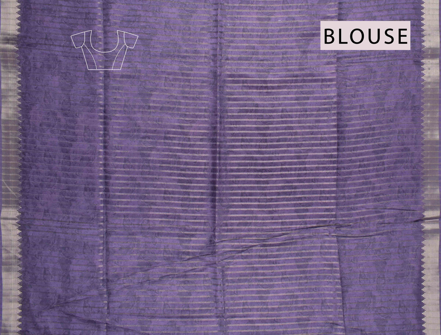 Violet Semi Linen Floral Power Digital Print Saree