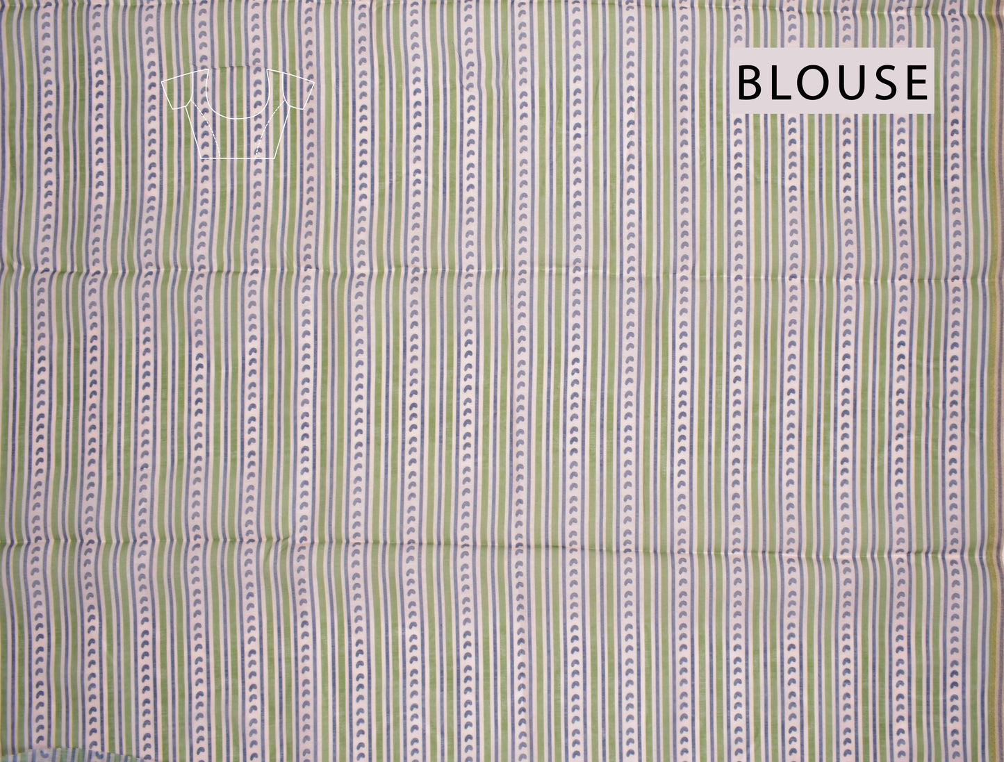 Green Semi Chanderi Cotton Lotus Print Saree