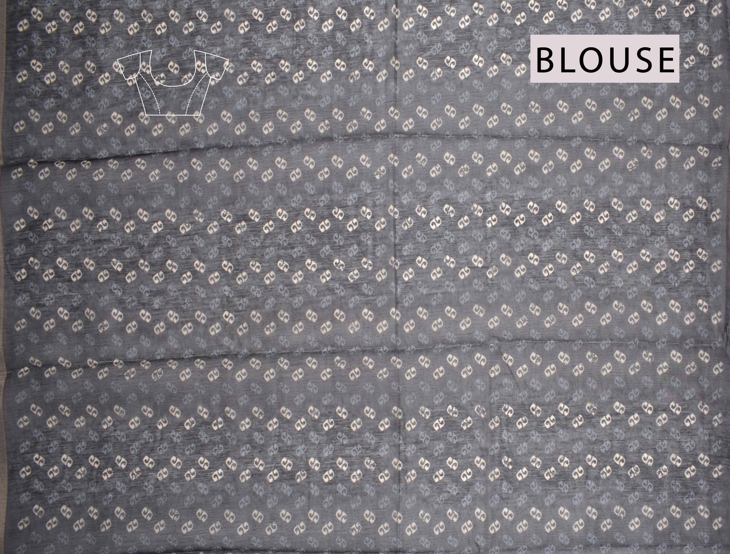 Black Semi Chanderi Cotton Rangoli on Rocks Saree