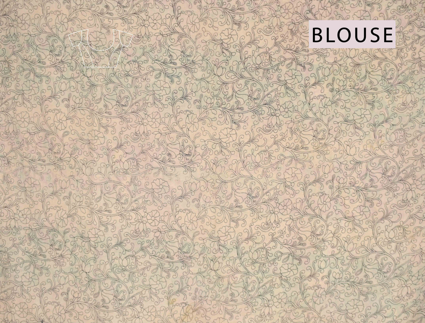 Multi Colour Kalamkari Pure Royal Cow Frames Floral Border Saree