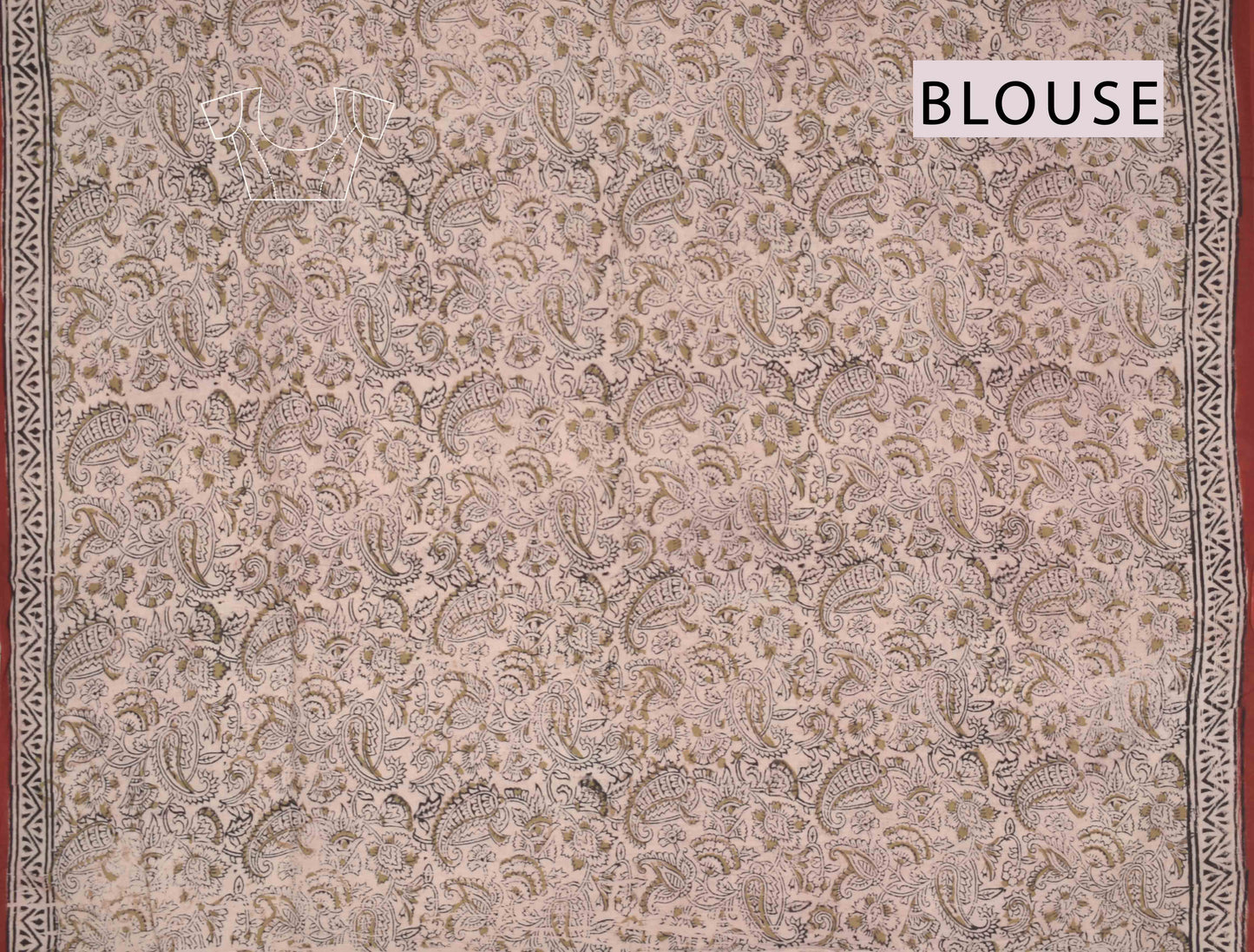 Maroon Kalamkari Pure Cotton Pretty Paisley Printed Saree