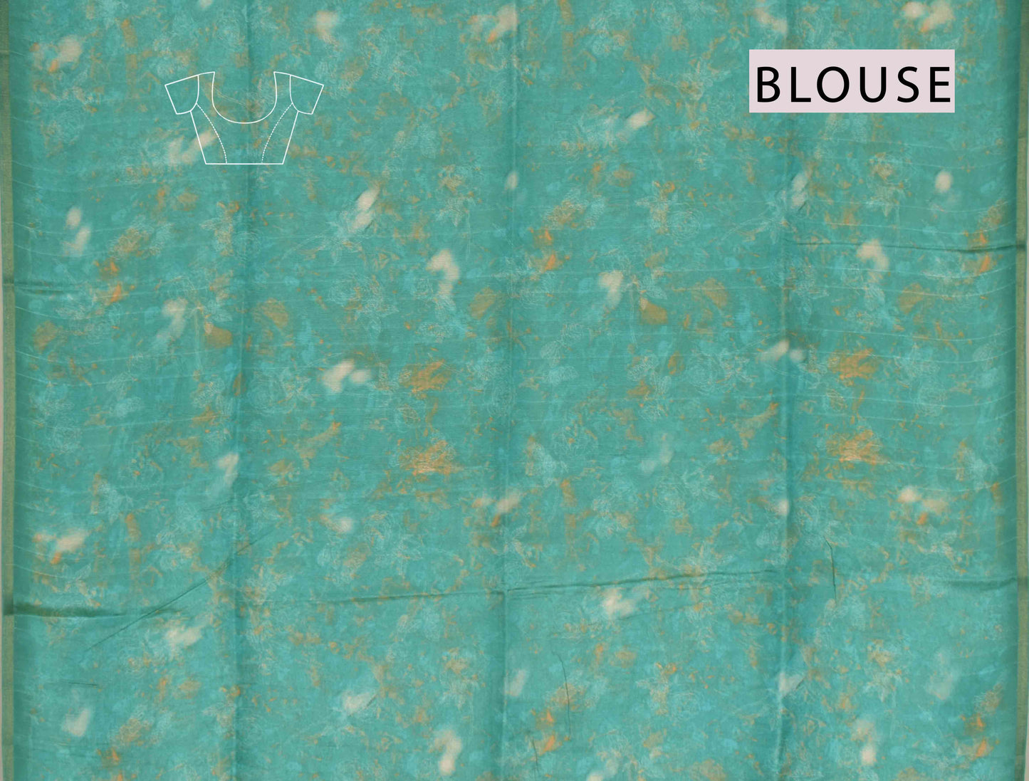 Green Floral Zari Border Semi Metalic Tissue Silk Saree