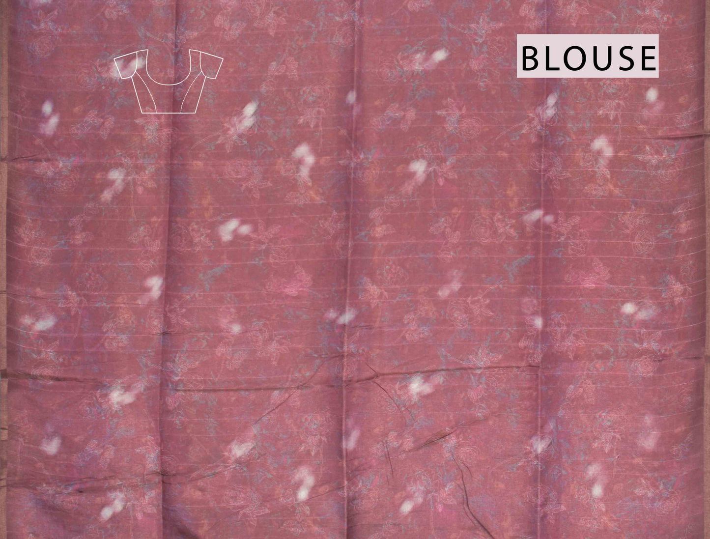 Wine Berry Floral Zari Border Semi Metalic Tissue Saree