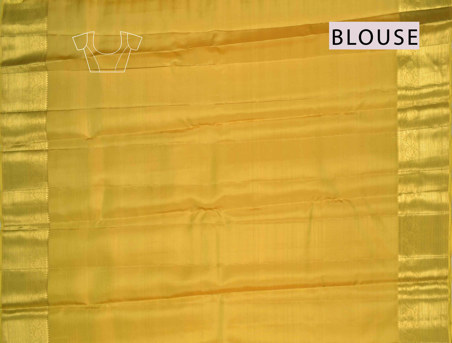 Golden Yellow Kanchipuram Bridal Pure Silk Golden Checks Body Zari Pallu Saree NAA221