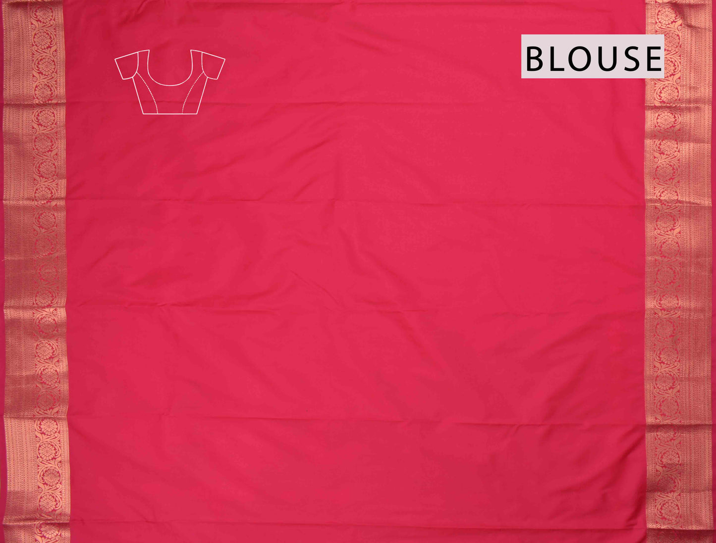 Crimson Pink Semi Silk Mini Butta Zari Border Saree