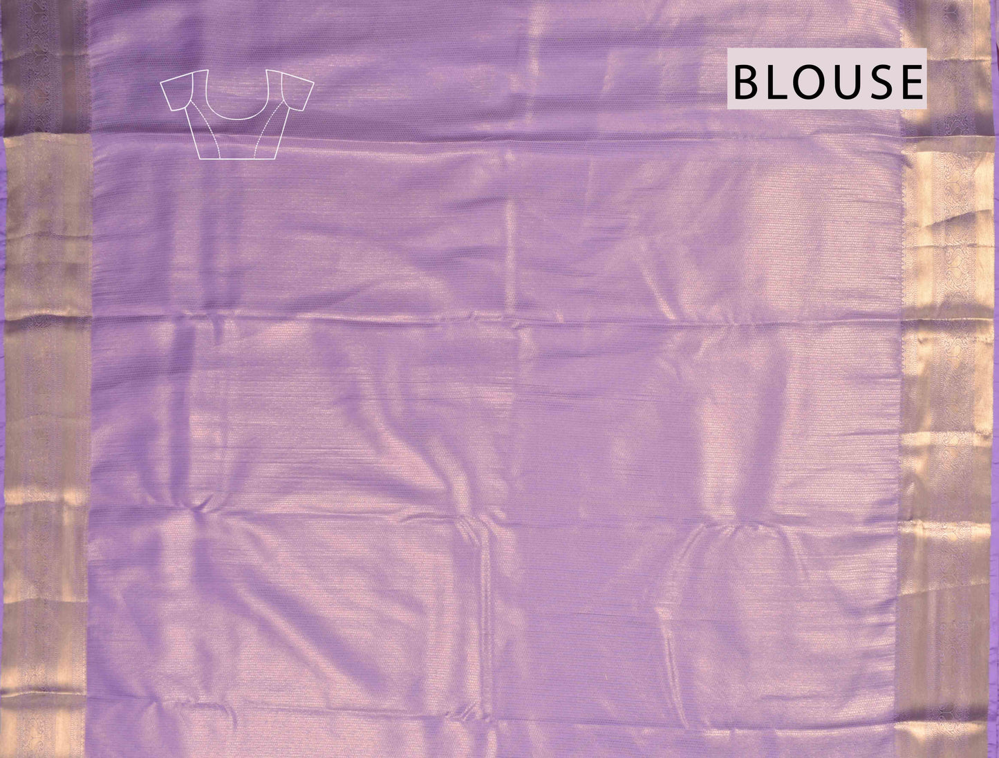 Golden Violet Semi Silk All Over Floral Jacquard Saree