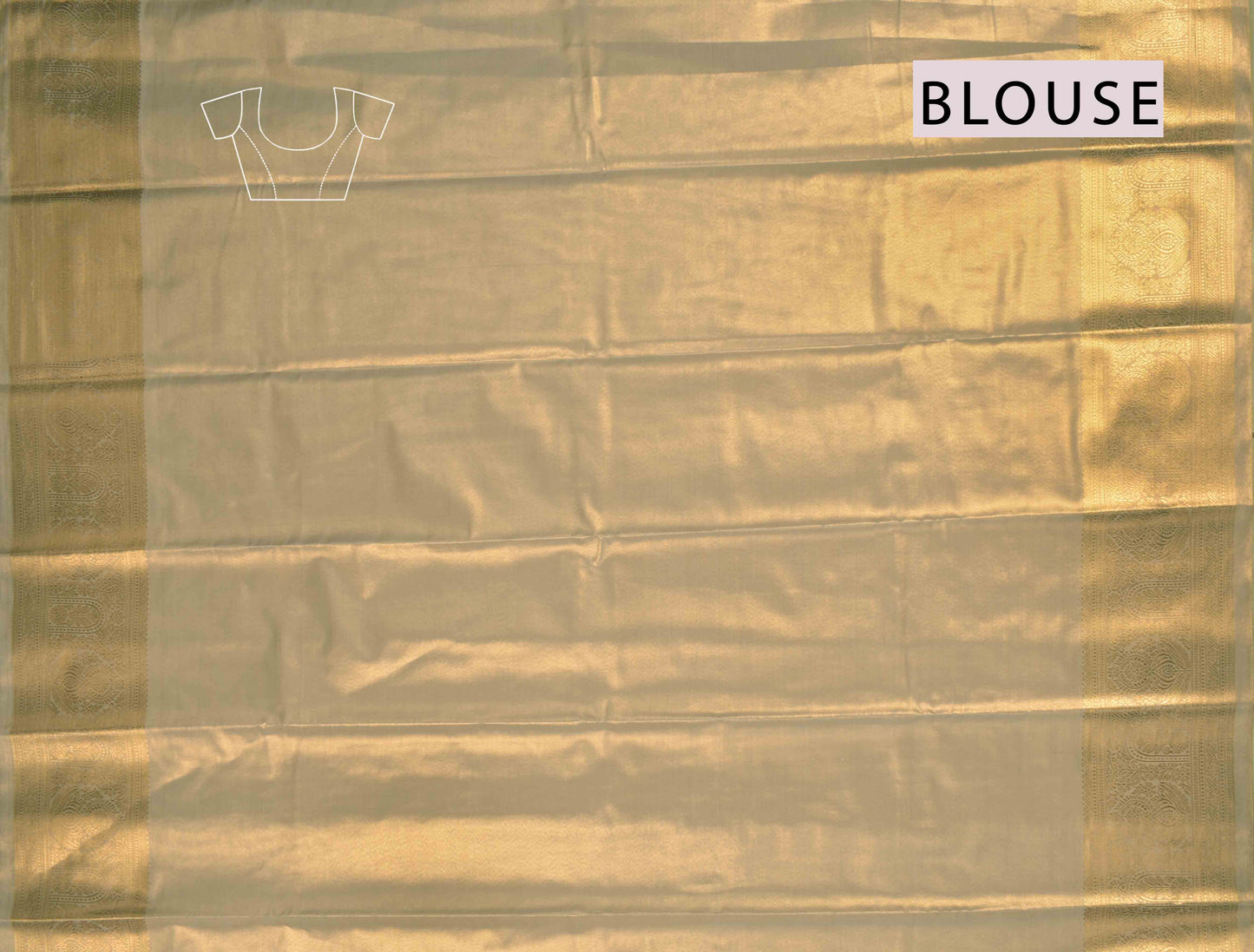 Golden Light Pink Semi Tissue Silk Zari Body Butta Zari Border Soft Saree