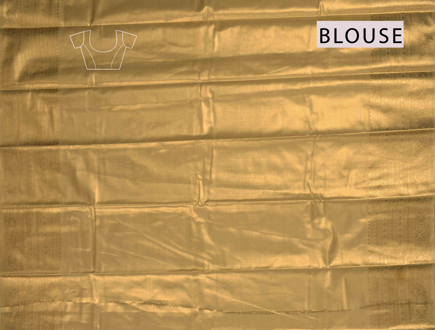 Golden Semi Tissue Silk Fancy Butta Zari Border Pallu Saree