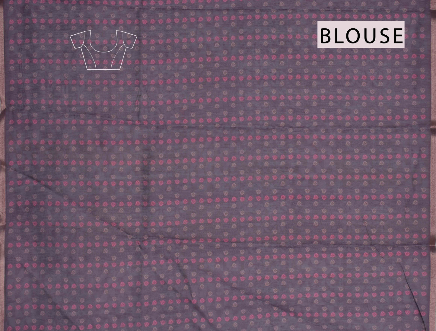 Light Violet Semi Chanderi Cotton Abstract Frames Digital Print Saree