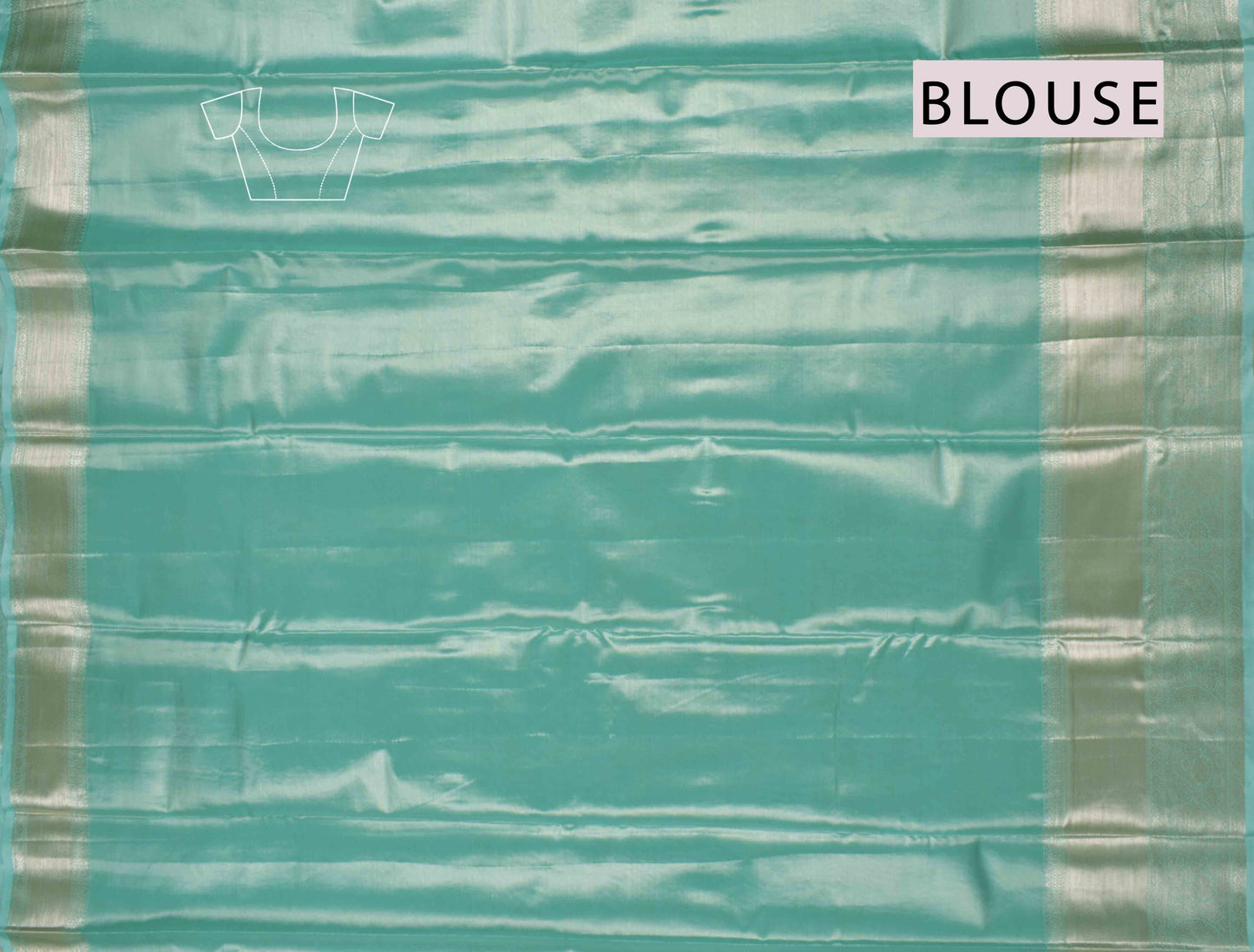 Golden Light Green Semi Silk Heer Jaal Zari Border Pallu Saree