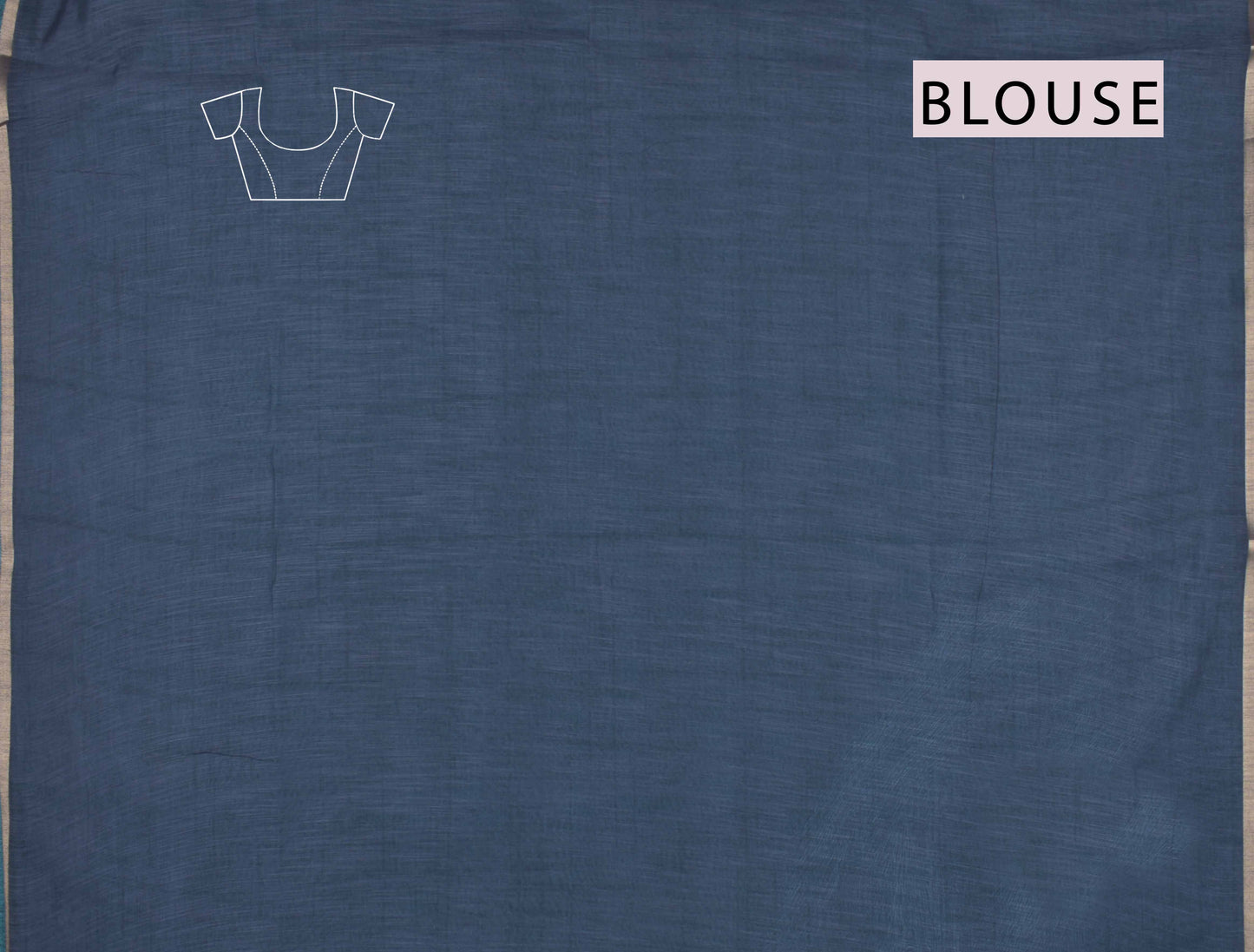 Grey Semi Linen Vintage Countryside Digital Print Saree