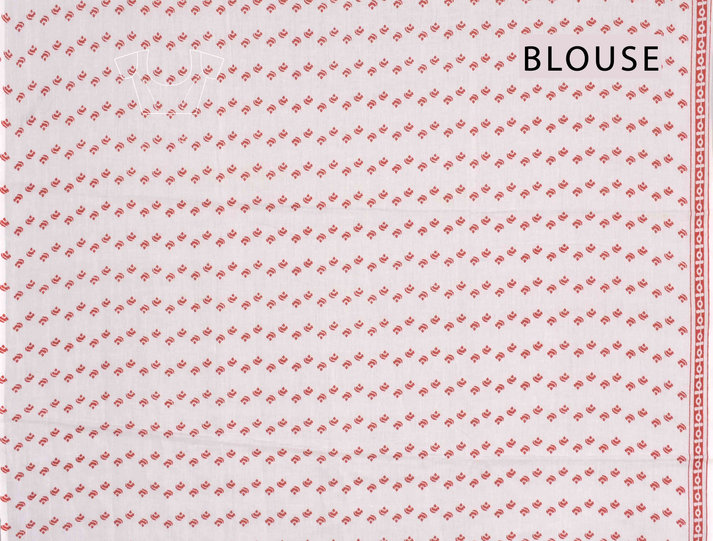 White And Black Jaipur Cotton Mini Checks Floral Printed Saree