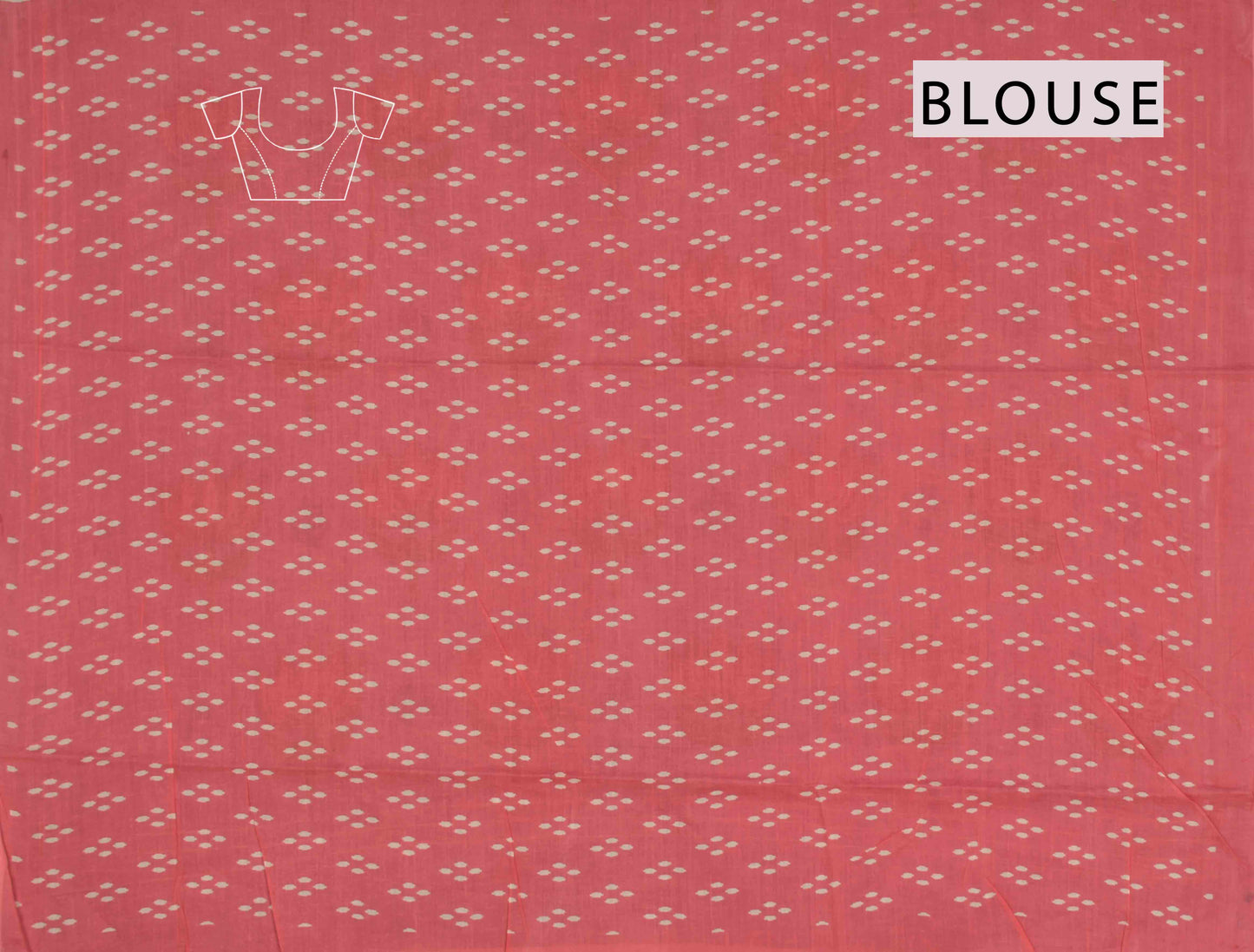 Light Blue Jaipur Cotton Rain Drops Printed Lotus Pallu Saree